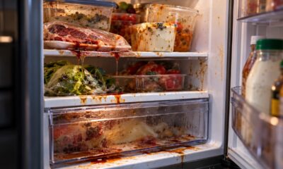 Dono de casa encontra um cheiro forte ao abrir a geladeira depois de vários dias sem energia e descobre quais resíduos provocam odores persistentes e quais procedimentos de limpeza ajudam a higienizar o interior antes de voltar a guardar alimentos