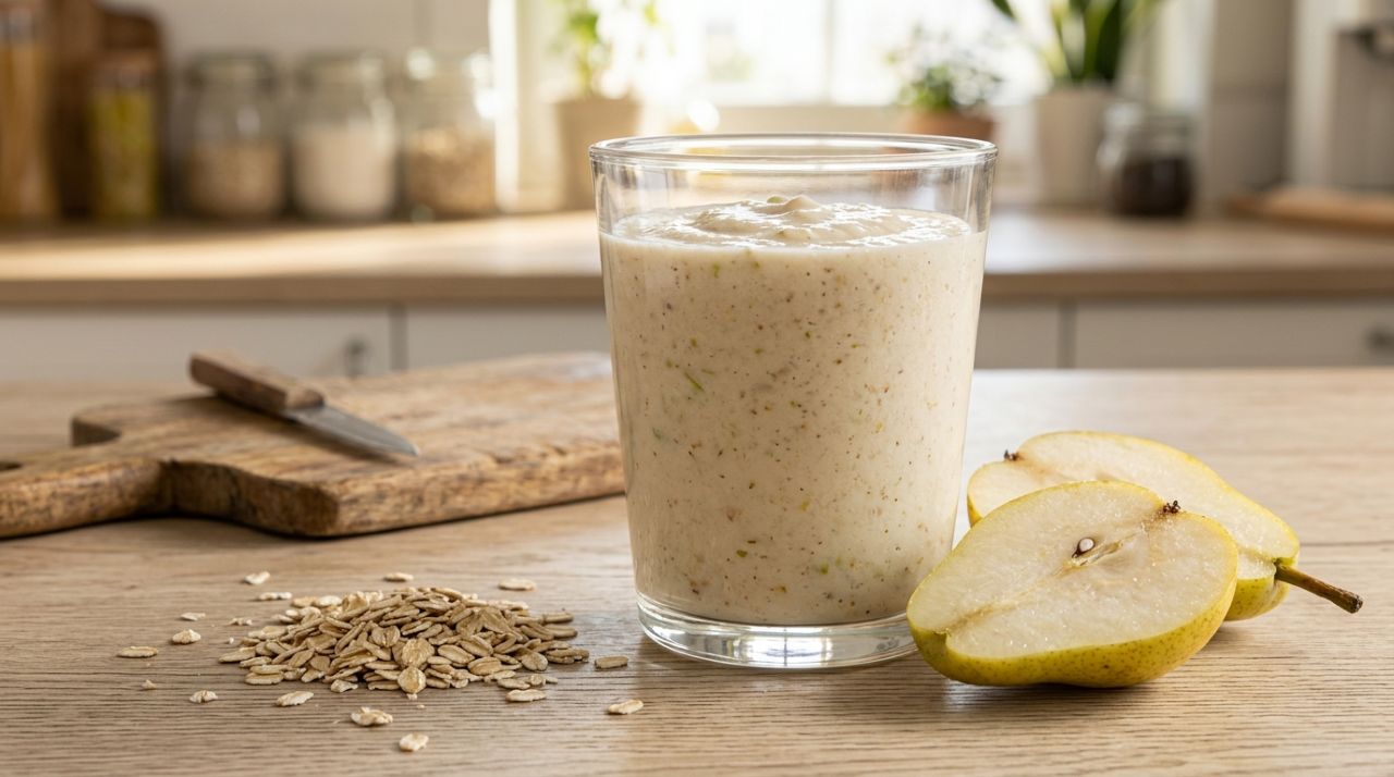 Pera e aveia no liquidificador: para que serve essa combinação simples e por que as fibras merecem atenção depois dos 50