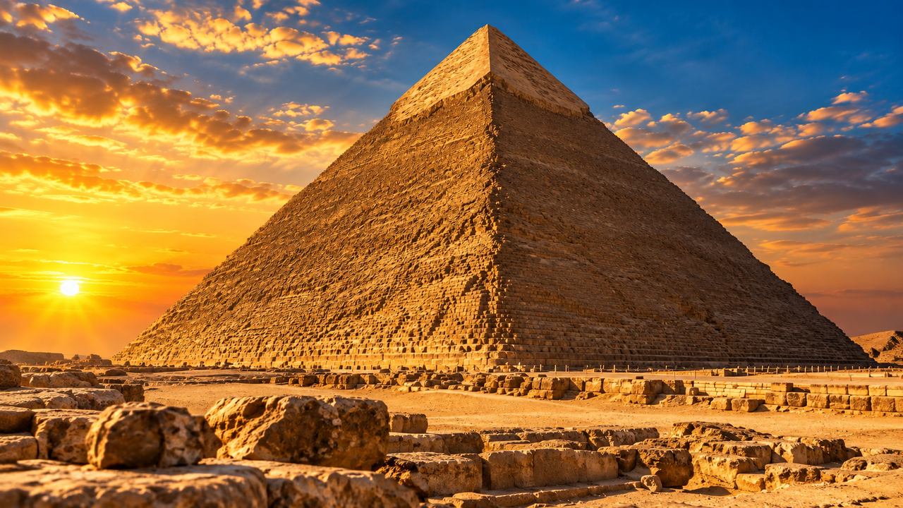Construída há mais de 4.500 anos, a Grande Pirâmide de Gizé atravessou o surgimento e a queda de civilizações, enfrentou terremotos e mudanças no Egito e ainda impressiona o mundo com sua engenharia monumental