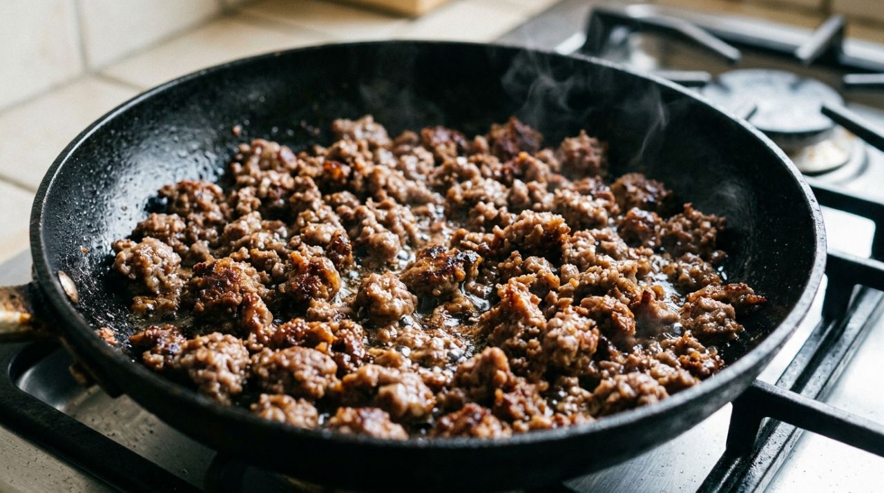 Você prepara carne moída do jeito errado: entenda a técnica de parar de mexer capaz de transformar uma receita simples em um prato muito mais saboroso