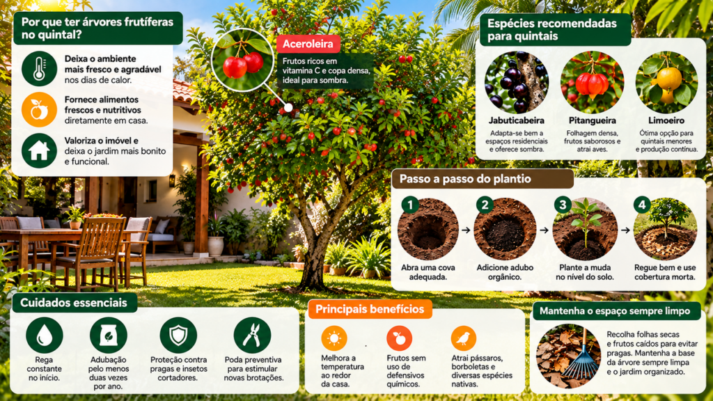 A espécie que pode transformar o quintal de uma casa: cresce criando uma sombra agradável, produz frutos muito apreciados e pode ser uma alternativa para jardins que precisam de mais verde