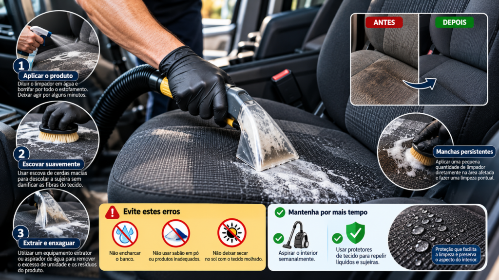 Seu banco fica com manchas depois da limpeza? O truque simples para remover marcas de uso e deixar o interior do carro com aparência renovada