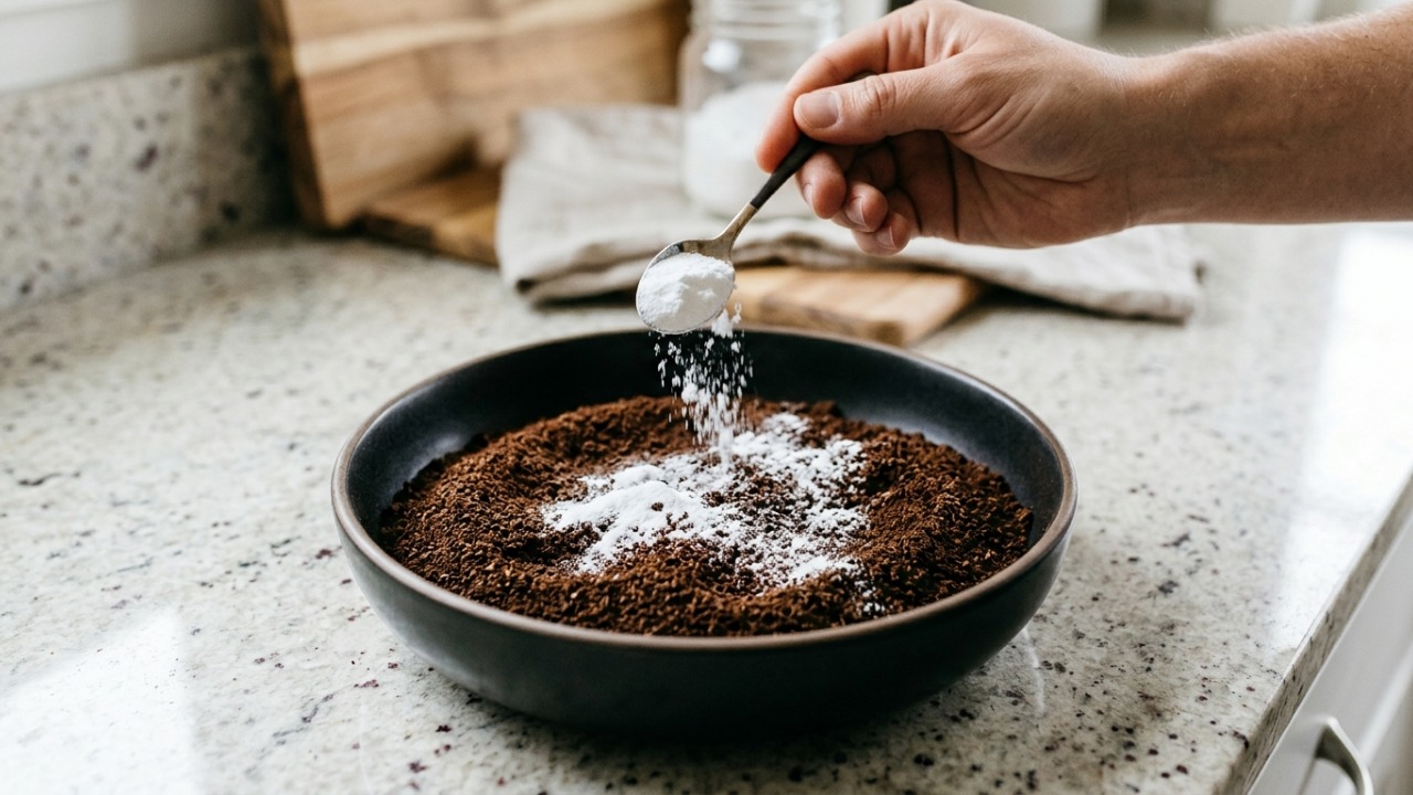Misturar borra de café seca com bicarbonato e deixar num pote aberto: para que serve esse truque caseiro que acaba com o cheiro da geladeira usando o que iria para o lixo