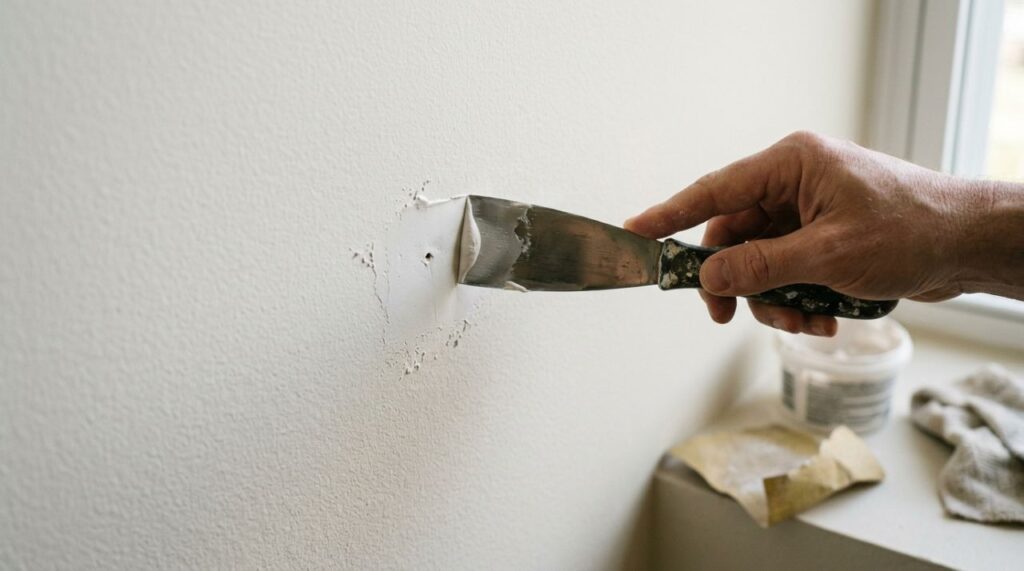 Pedreiros ensinam a mistura que tapa buraco de prego na parede antes da visita das festas sem precisar pintar tudo