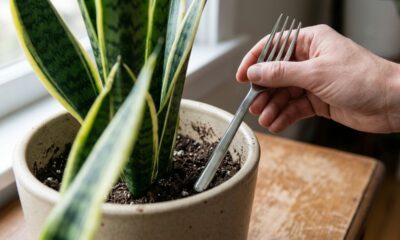 Colocar um garfo de metal no vaso da espada-de-são-jorge: para que serve esse truque caseiro e por que recomendam