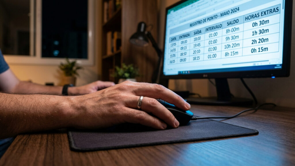 Funcionário em home office prova controle de jornada por login, cobra horas extras diárias e Justiça condena empresa a pagar R$ 25 mil atrasados