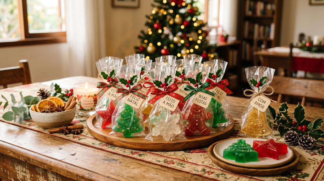Sabonete artesanal de Natal feito em casa: o passo a passo simples que virou opção de renda extra no fim de ano