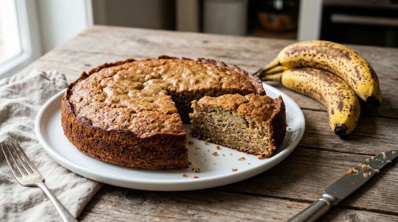 Bananas maduras que seriam descartadas viram um bolinho macio com apenas 3 ingredientes, sem farinha de trigo e sem precisar ligar o forno