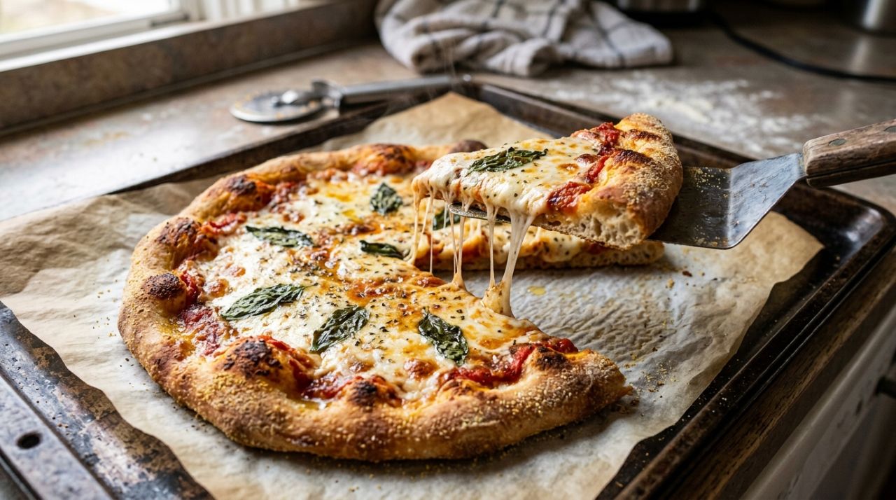 Chefs de cozinha concordam: “Para a pizza caseira ficar com a massa douradinha e não encharcar no centro, não espalhe molho em excesso, mas use uma camada fina antes de colocar o queijo”