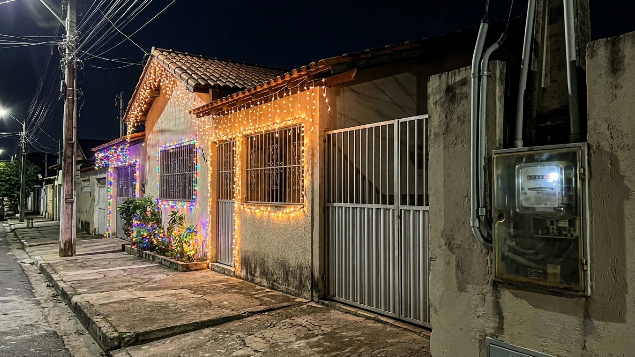 Morador deixa o pisca-pisca ligado a noite toda de novembro a janeiro e descobre quanto isso realmente pesa na conta de luz