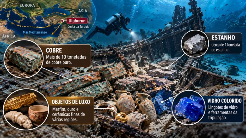 O navio da Antiguidade encontrado no fundo do mar que preservou objetos da vida cotidiana e revelou como mercadorias e tecnologias circulavam entre povos distantes