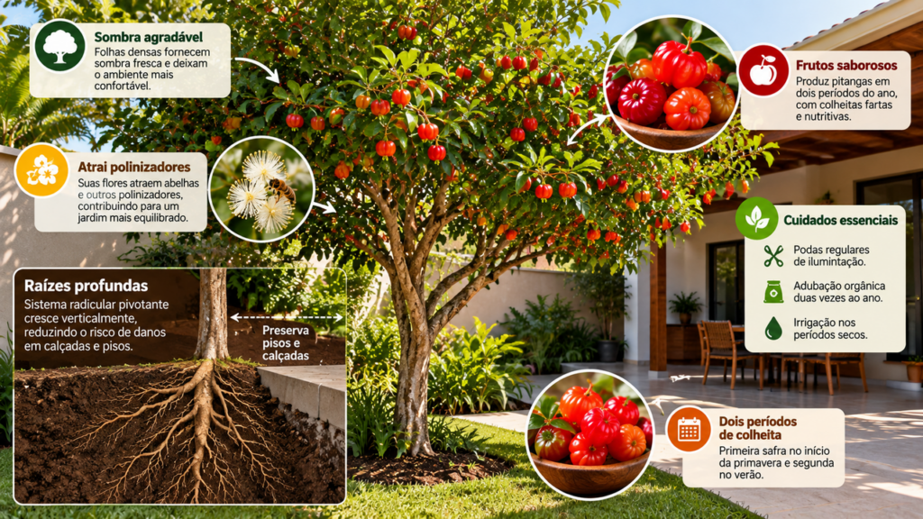 A árvore que muita gente gostaria de ter no quintal: cresce oferecendo sombra, produz frutos deliciosos e pode ser uma opção para áreas próximas ao piso