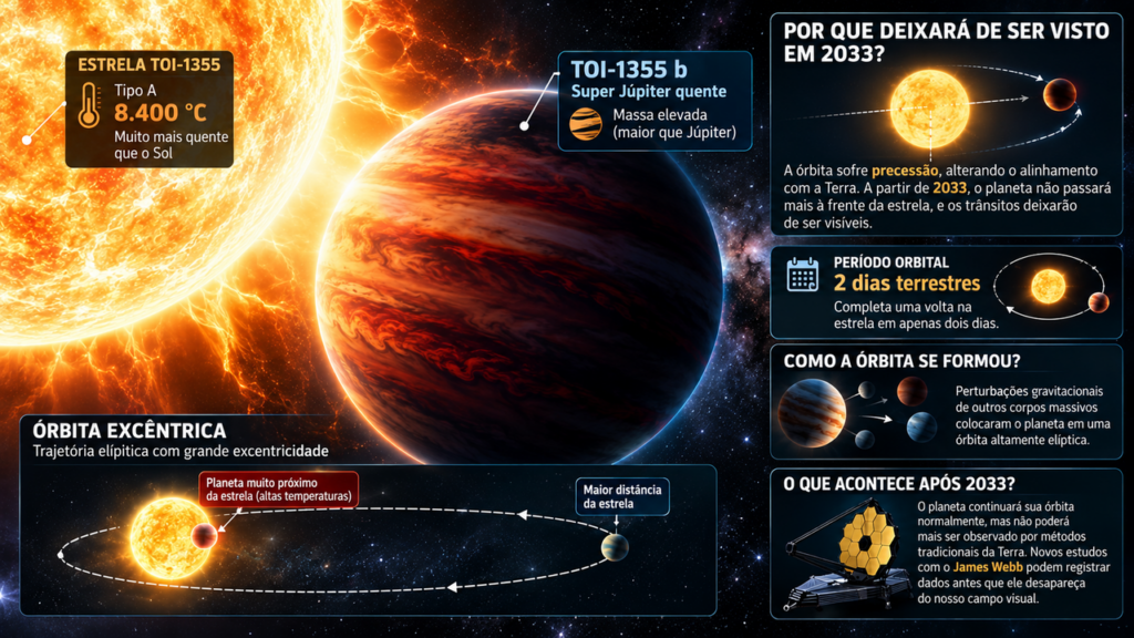 Um planeta gigante vai parar de passar diante de sua estrela em 2033: sua estranha órbita está mudando diante dos nossos olhos