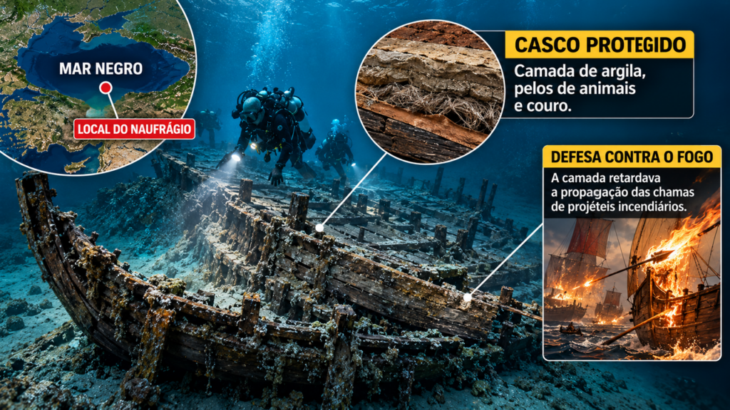 Um navio naufragado no Mar Negro revelou um truque genial de mil anos que surpreende arqueólogos e ajuda a desvendar como navegadores antigos enfrentavam os desafios do oceano