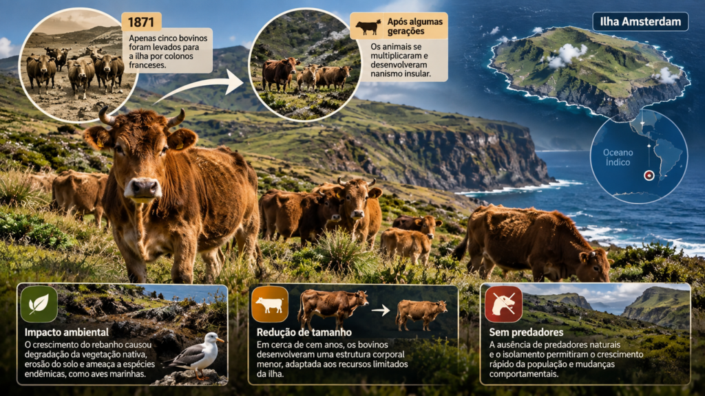Em 1875, apenas cinco cabras foram deixadas em uma ilha, mas elas se multiplicaram e deram origem a uma população selvagem que surpreendeu cientistas