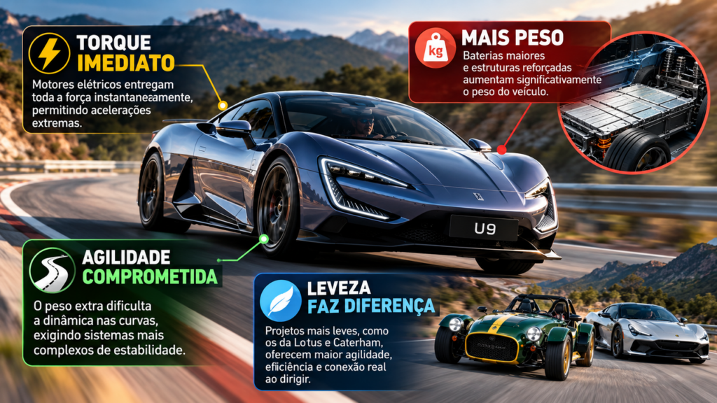 Carros elétricos estão ficando potentes demais? A obsessão por centenas de cavalos de potência e baterias gigantes pode estar criando um problema que a indústria automotiva não pode ignorar