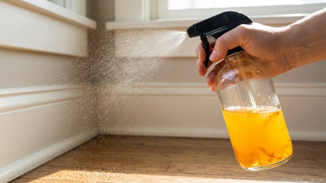 Borrifar essa infusão caseira de cascas nos cantos dos cômodos: a receita barata que cria uma barreira contra insetos rasteiros na casa