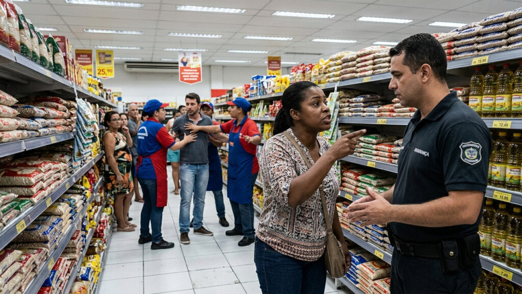 Cliente sofre ofensas racistas dentro de supermercado lotado, aciona a polícia e agressor é indiciado com indenização de R$ 30 mil