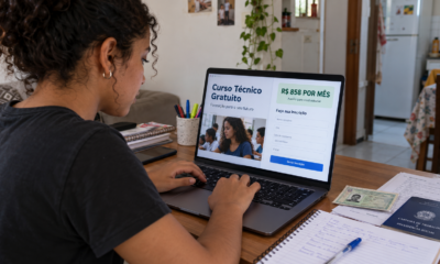 Senai paga R$ 858 por mês para quem fizer curso técnico gratuito; veja como se inscrever