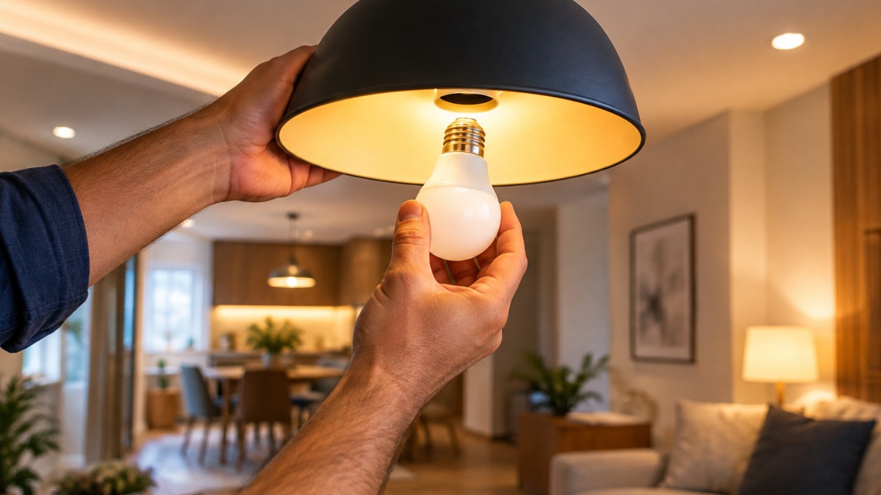 Família substitui as lâmpadas comuns por modelos de LED durante a reforma da casa e descobre como a iluminação escolhida, as horas de uso e a potência das lâmpadas podem alterar o conforto dos ambientes