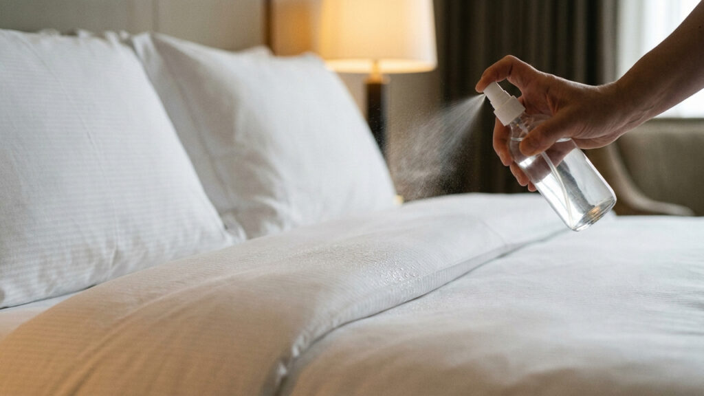 O truque simples das camareiras de hotel para deixar o jogo de cama com toque macio e cheiro perfumado por dias seguidos no quarto