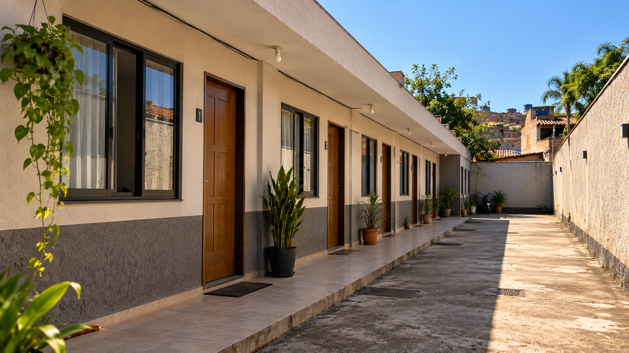 Quanto custa construir 6 kitnets no próprio terreno para alugar por R$ 800 cada e receber R$ 4.800 por mês com imóveis que podem gerar renda por muitos anos