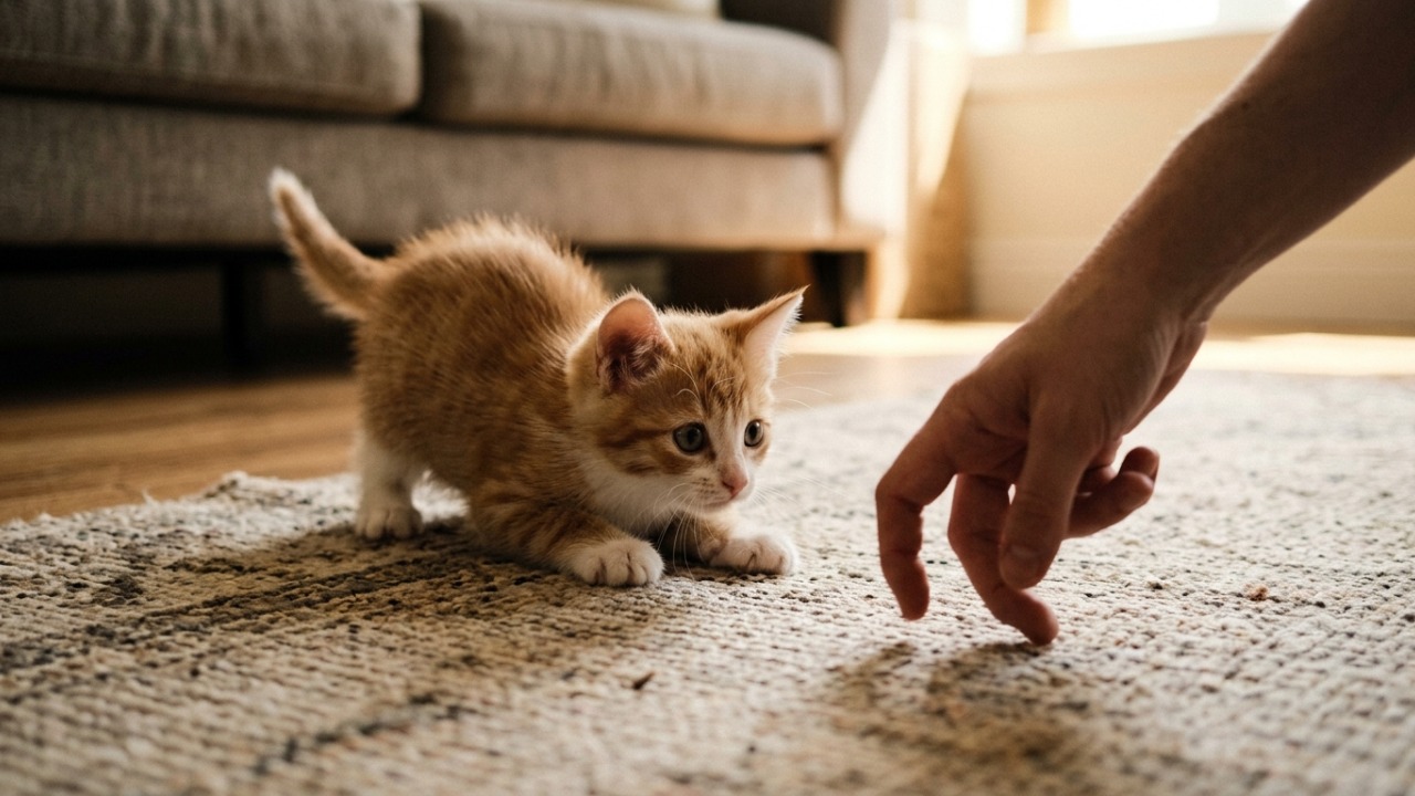Veterinários concordam: "Usar as próprias mãos como brinquedo para os gatos pode estimular comportamentos agressivos que são difíceis de corrigir depois"