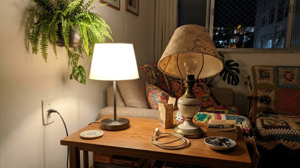 Família substitui lâmpadas antigas por modelos de LED em todos os cômodos da casa e descobre como a potência, o número de horas acesas e a quantidade de pontos de iluminação podem reduzir os gastos mensais