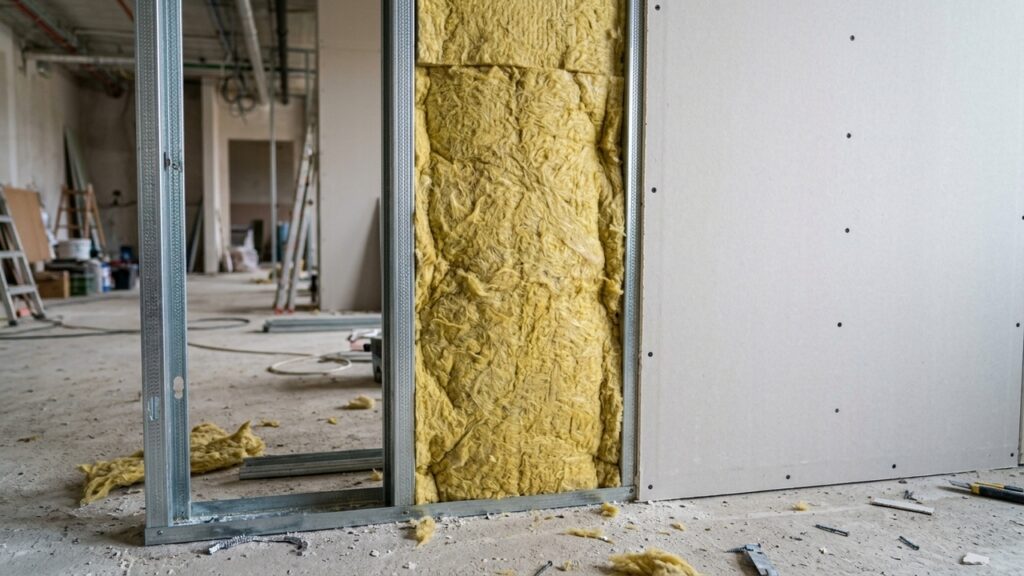 Isolamento com lã de rocha em paredes de drywall: o teste de barulho e calor que revela se o material realmente vale o custo na reforma