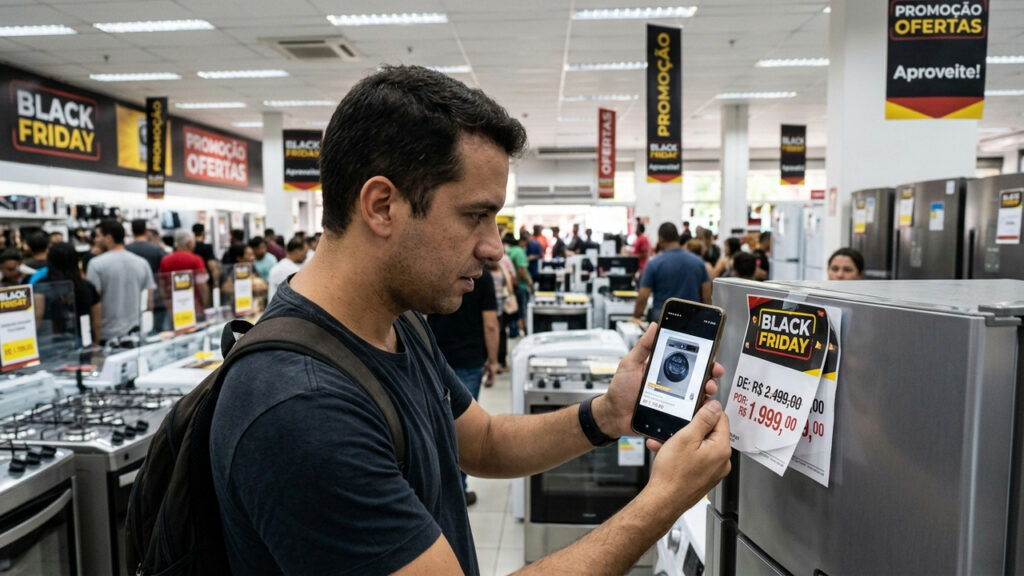 Loja dobra os preços na véspera para forjar desconto de 50% na Black Friday, consumidor prova fraude e Procon aplica multa severa