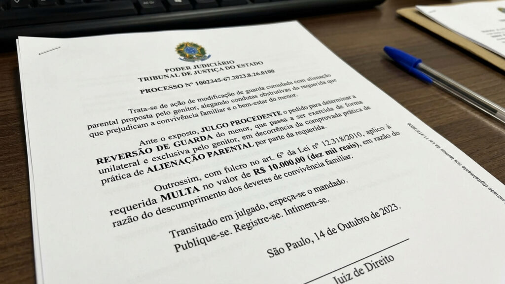 Mãe manipula criança contra o pai após divórcio por 2 anos e Justiça inverte a guarda da filha aplicando multa de R$ 10 mil por alienação