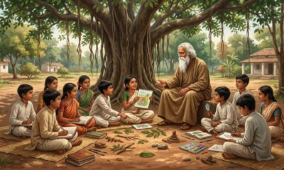 Frase de Rabindranath Tagore: “Não limite uma criança ao seu próprio aprendizado, porque ela nasceu em outro tempo.” Uma reflexão sobre por que repetir exatamente a educação do passado pode não preparar alguém para o mundo de hoje