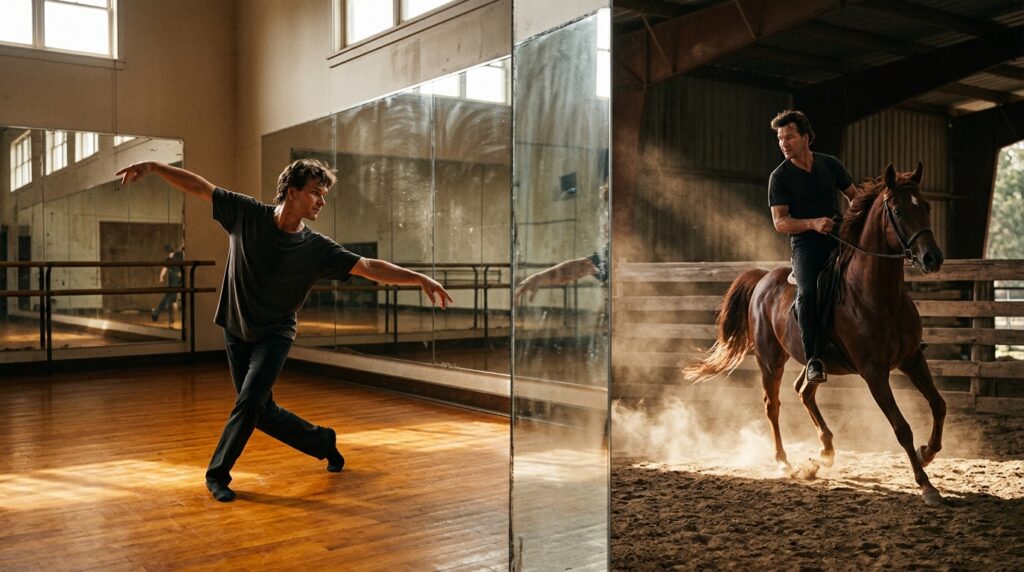 Em 1984, Patrick Swayze comprou um rancho de 4,5 acres nos arredores de Los Angeles e transformou-o em um retiro de cavalos árabes com um estábulo de 16 baias, duas arenas e um estúdio de dança; após sua morte, foi vendido por 2,9 milhões de dólares e depois listado por 4,5 milhões de dólares.