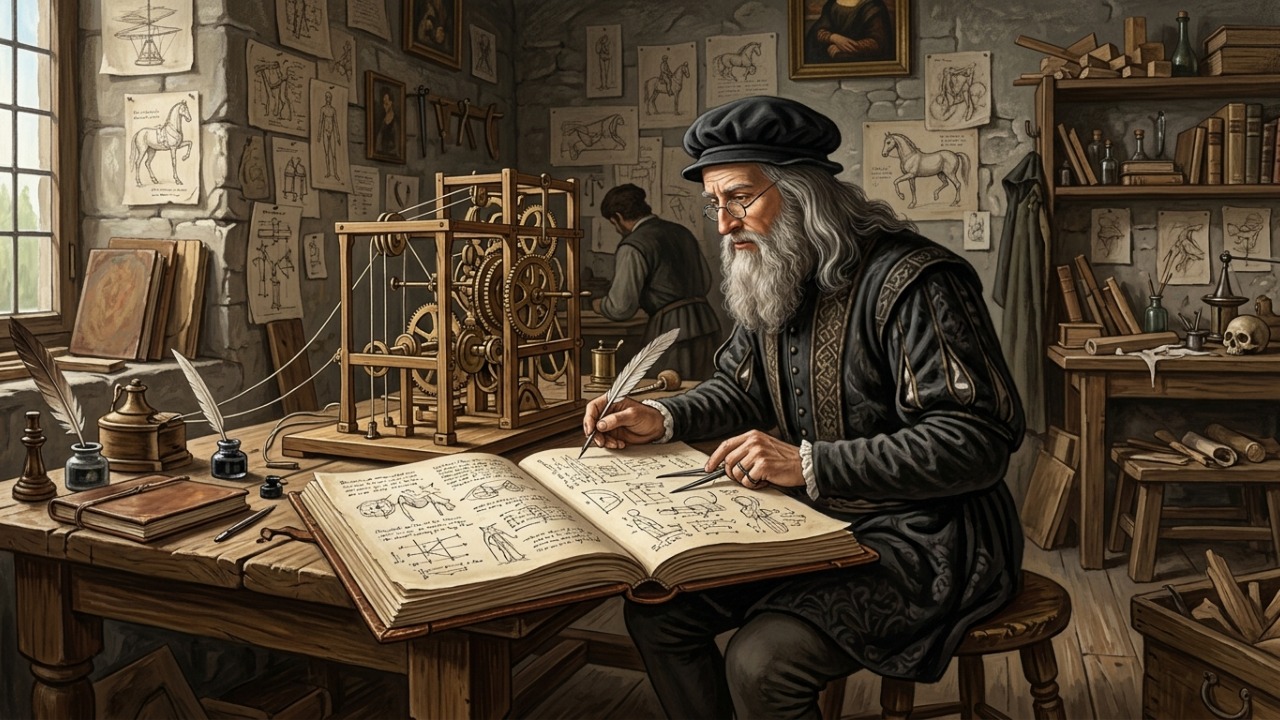 Leonardo da Vinci do dia: “O ferro enferruja com o desuso, a água parada perde sua pureza e a inação enfraquece o vigor da mente.” Uma reflexão sobre como manter a mente em movimento pode preservar curiosidade, criatividade e disposição