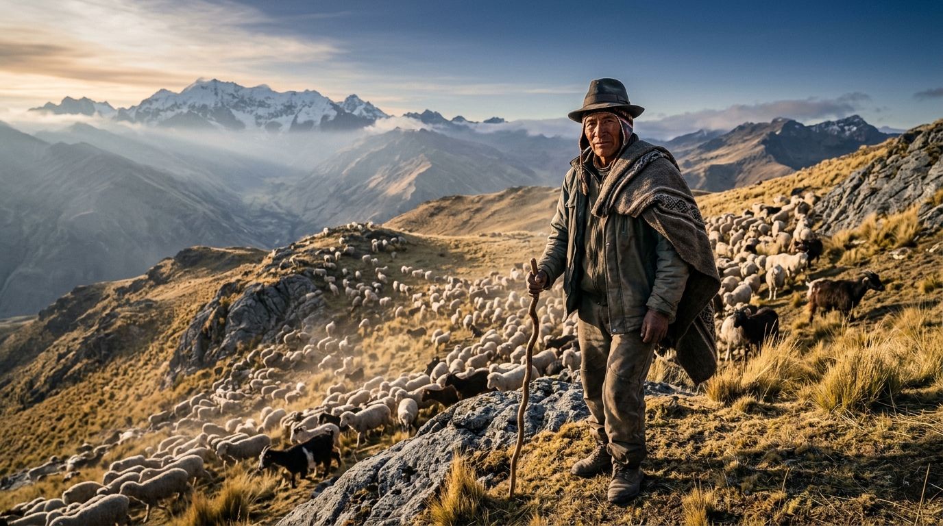 Alfonso, um criador de gado a 4000 metros de altitude, passou de trabalhar para outros a criar quase 200 cabras: "Minha filha é minha força motriz e a razão para continuar"