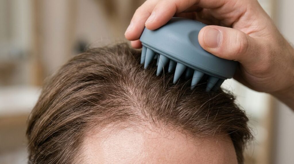 Dermatologistas concordam: “Uma massagem de 4 minutos por dia no couro cabeludo pode ajudar a deixar os fios mais grossos”