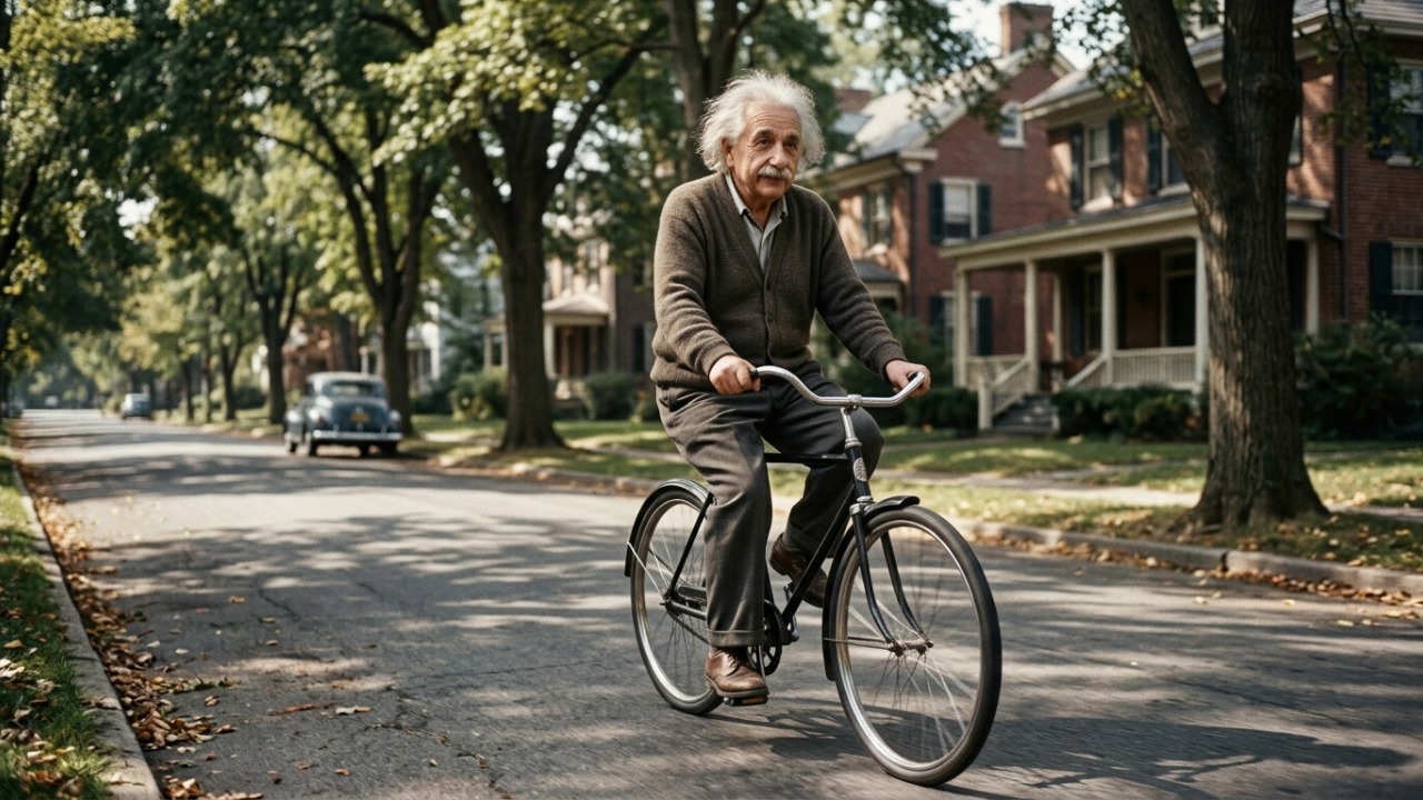 Albert Einstein, físico alemão, sobre a vida: “A vida é como andar de bicicleta. Para manter o equilíbrio, é preciso continuar em movimento.” Uma reflexão sobre como seguir em frente mesmo nas fases instáveis