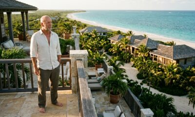 Bruce Willis, 71 anos, comprou 3 hectares no Caribe e anos depois sua antiga mansão chegou a US$37,5 milhões