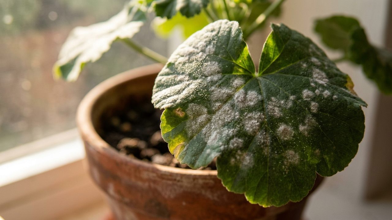 A mancha branca parecida com farinha que se espalha pelas folhas: a solução caseira suave para eliminar o fungo sem agredir a planta