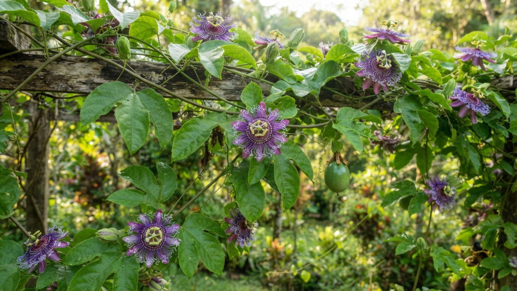 Essa variedade rara de maracujá silvestre tem alta rusticidade e surpreende por um aroma marcante e folhas resistentes a pragas