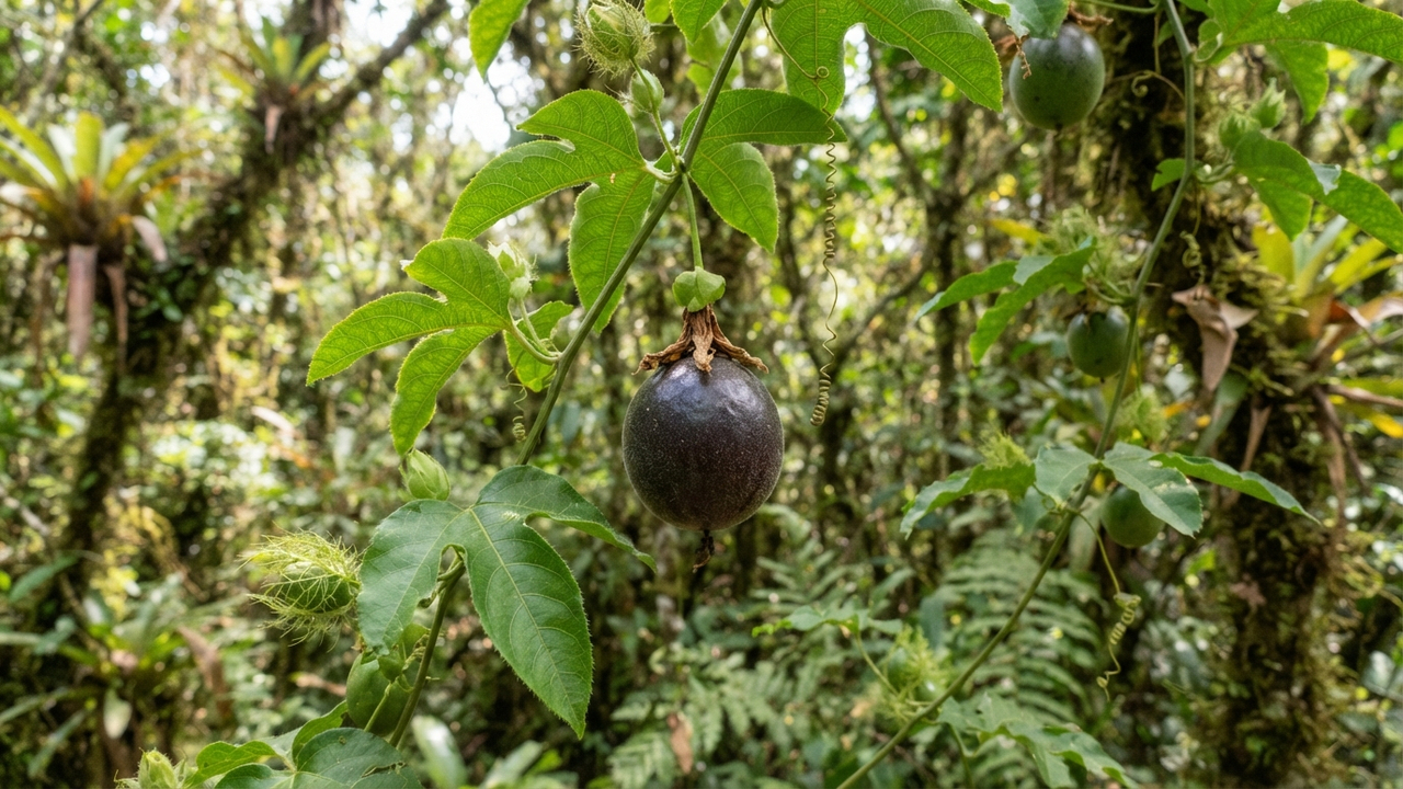 Essa variedade rara de maracujá silvestre tem alta rusticidade e surpreende por um aroma marcante e folhas resistentes a pragas
