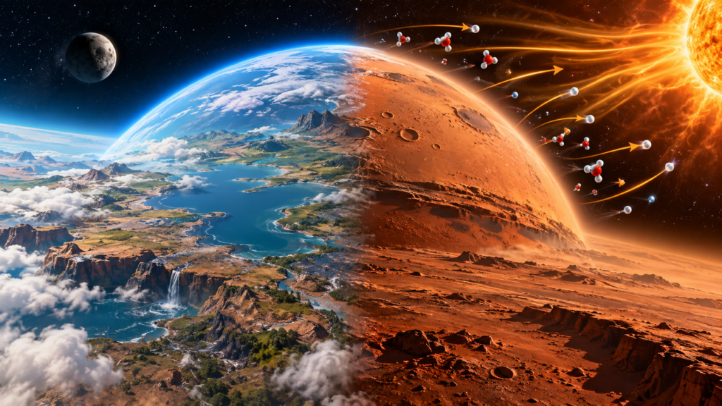 Marte já foi molhado por uma atmosfera densa. Há 3 bilhões de anos, ambos desapareceram. Agora, os cientistas podem finalmente ter encontrado a atmosfera e a água que faltam em Marte
