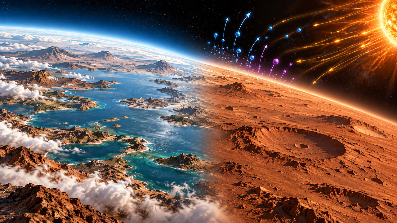 Marte já foi molhado por uma atmosfera densa. Há 3 bilhões de anos, ambos desapareceram. Agora, os cientistas podem finalmente ter encontrado a atmosfera e a água que faltam em Marte