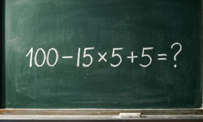 Não precisa de calculadora, apenas lembrar uma regra: 100 − 15 × 5 + 5