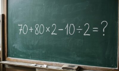 Resolva 70+ 80 × 2 − 10 ÷ 2 sem calculadora: a maioria dos adultos erra no segundo passo porque esquece uma regra aprendida na escola