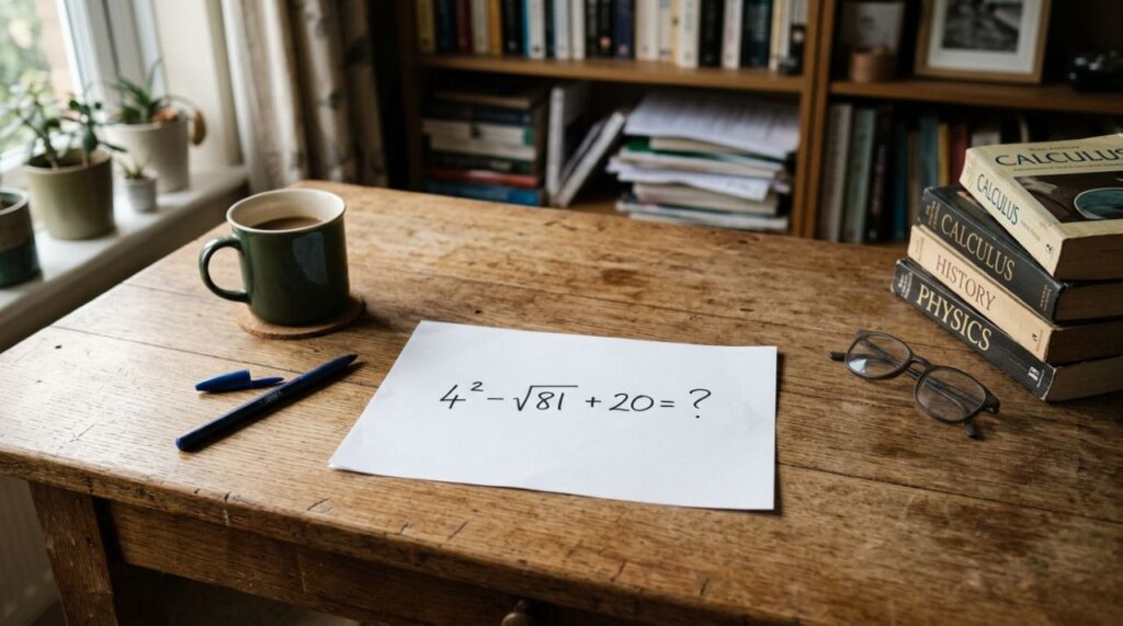 Desafio nostálgico: quem estudou nos anos 90 consegue resolver 4² − √81 + 20