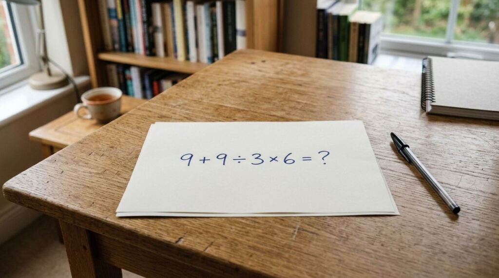 Parece uma conta básica, mas muita gente esquece uma regra: 9 + 9 ÷ 3 × 6