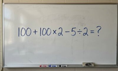 Resolva 100+ 100 × 2 − 5 ÷ 2 sem calculadora: a maioria dos adultos erra no segundo passo porque esquece uma regra aprendida na escola