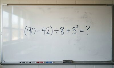 Quem estudou matemática nos anos 80 consegue resolver (90 − 42) ÷ 8 + 3² sem recorrer à calculadora?