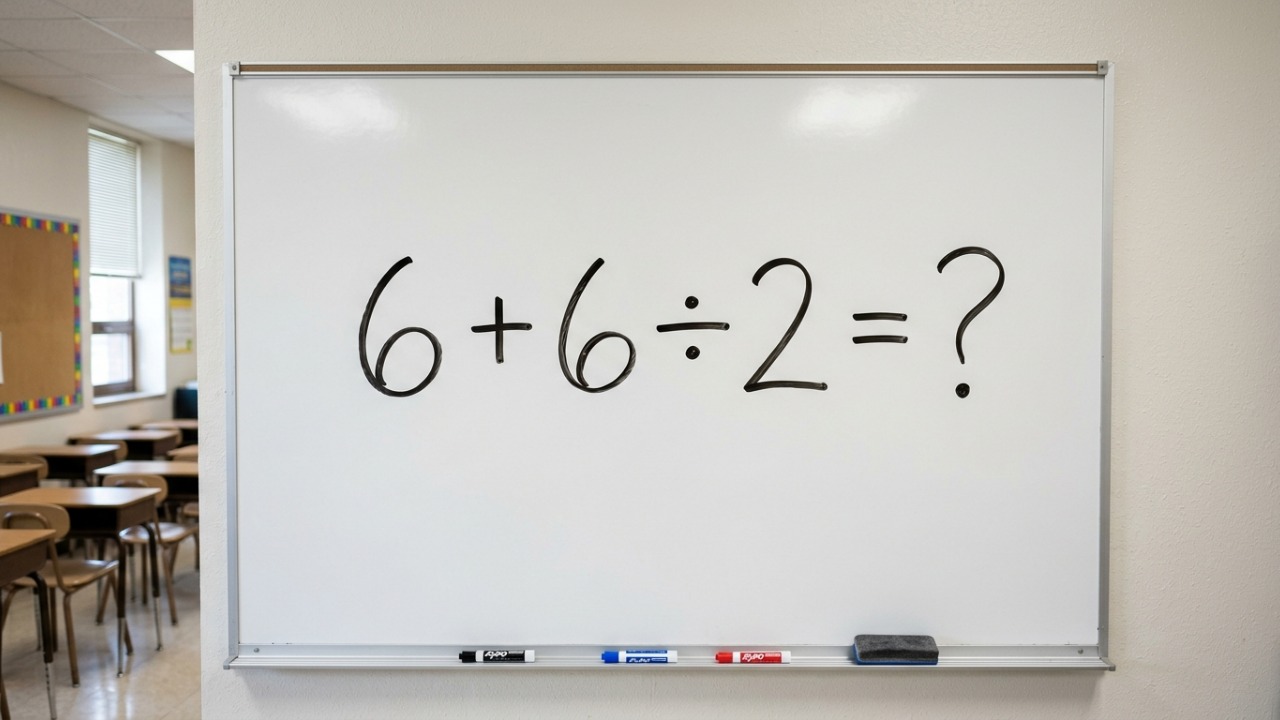 Só os mais atentos acertam de primeira sem usar calculadora: quanto é 6 + 6 ÷ 2?